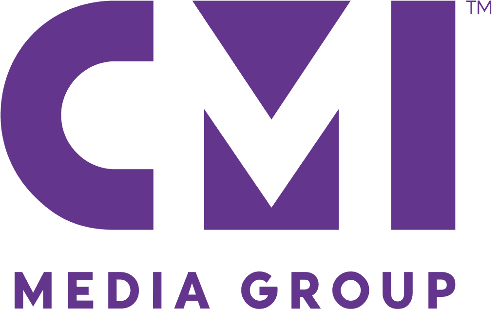 CMI Media Group logo. purple on white